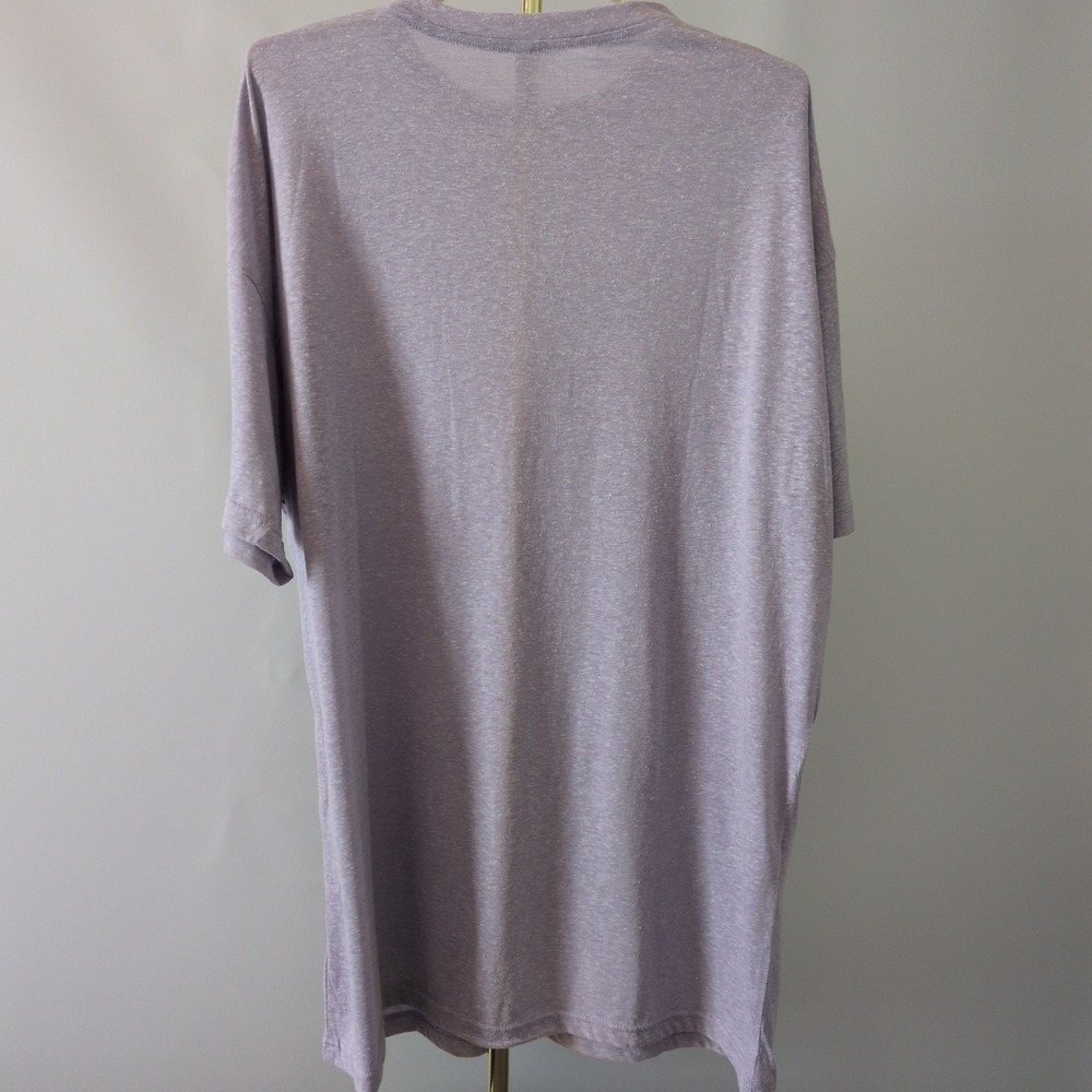 Acting Pro T-Shirt Dress Women 2XL Purple Heathered Oversized Short Sleeve - Picture 6 of 10